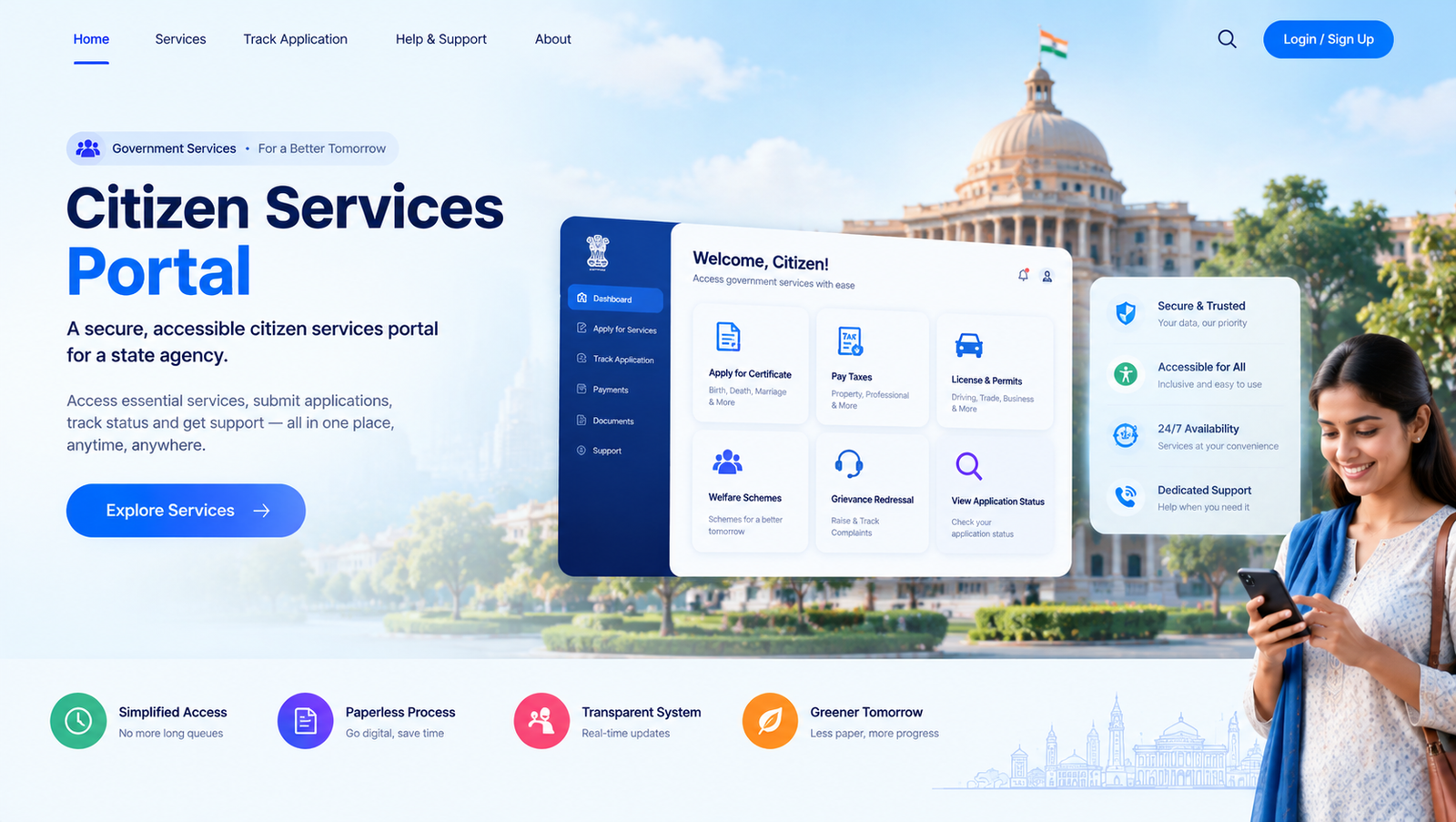Civic Gov — Citizen Services Portal